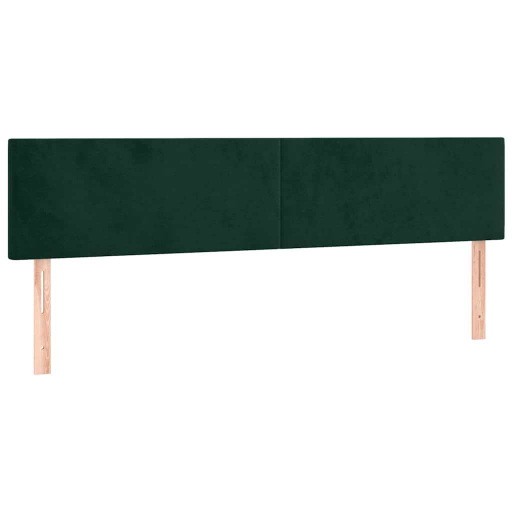 Krevet s oprugama i madracem tamnozeleni 200x200 cm baršunasti