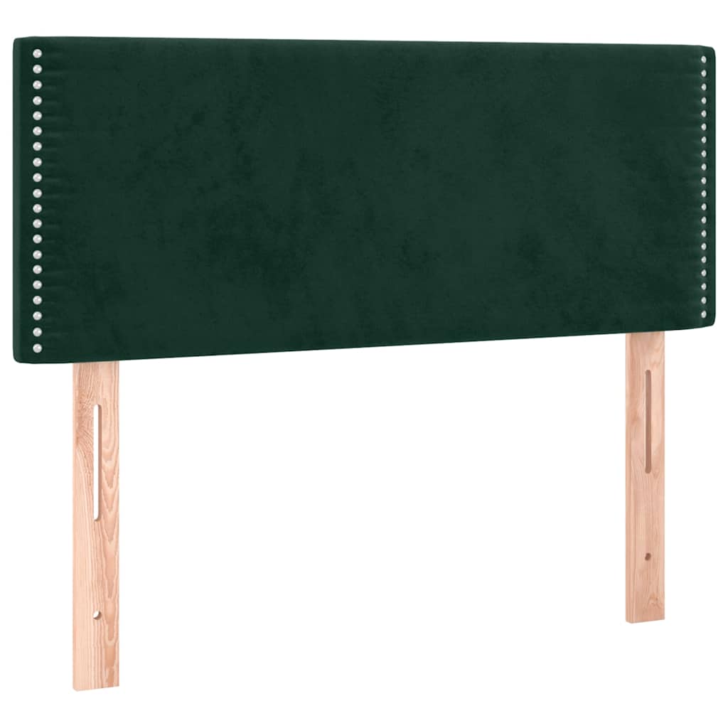 Box spring krevet s madracem tamnozeleni 100x200 cm baršunasti