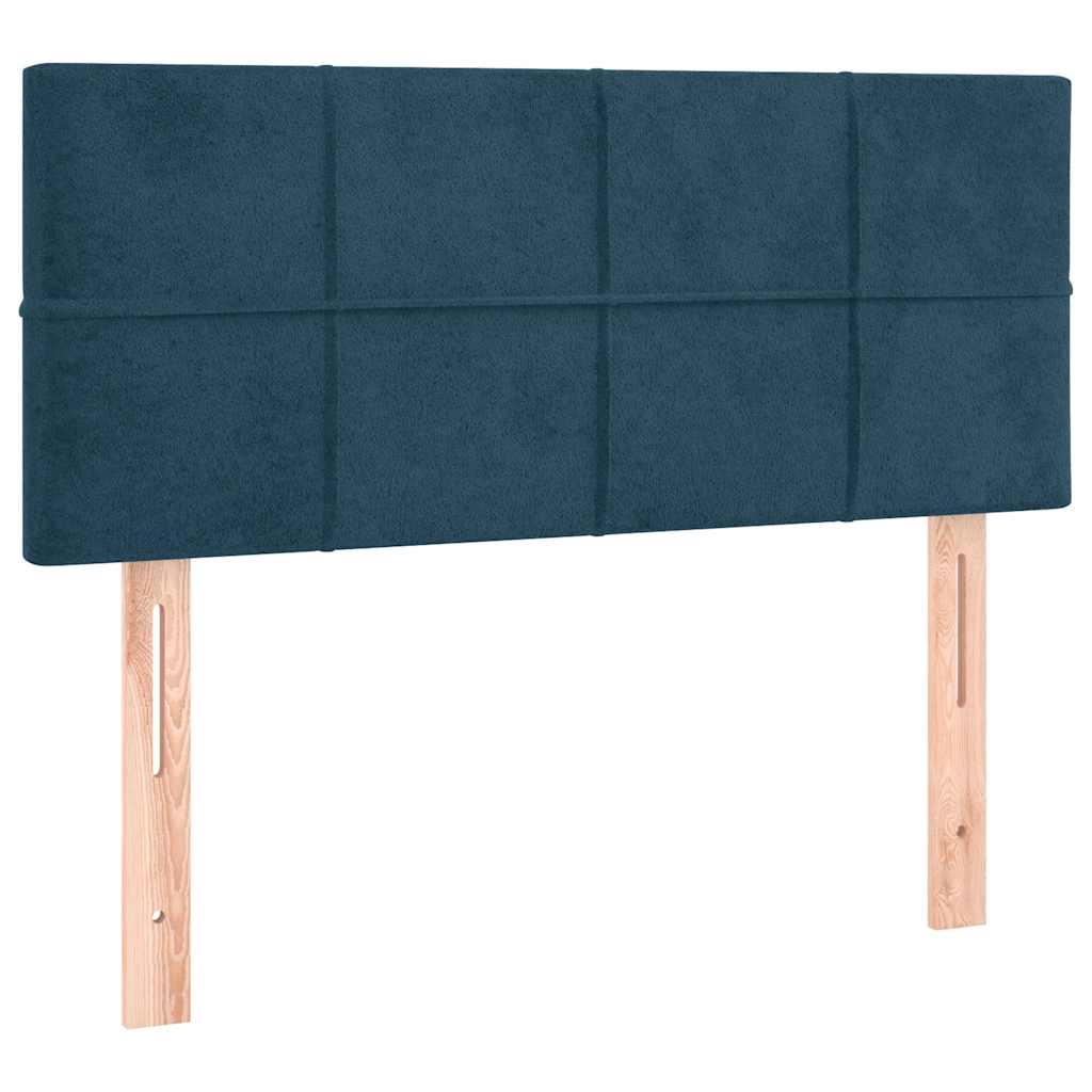 Box spring krevet s madracem tamnoplavi 80 x 200 cm baršunasti