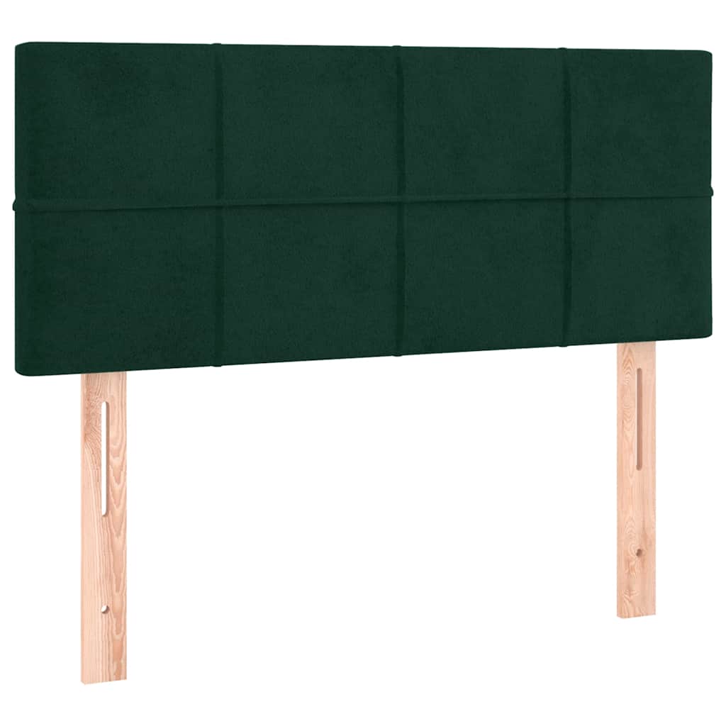 Box spring krevet s madracem tamnozeleni 90x190 cm baršunasti
