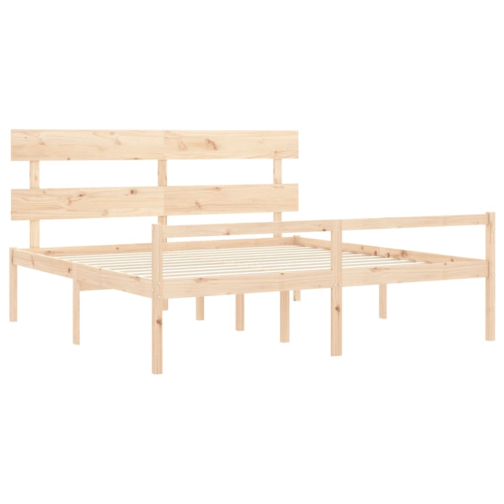 Krevet za starije s uzglavljem 200x200 cm od masivnog drva