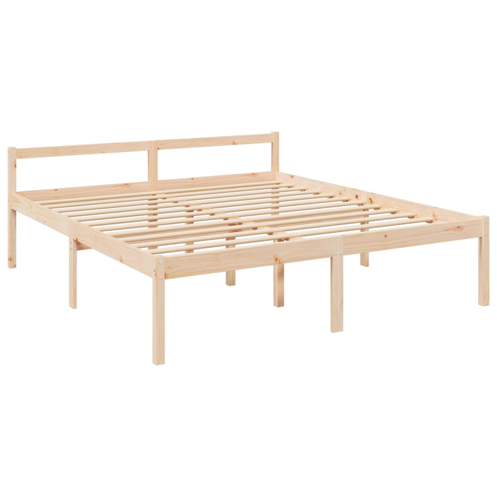 Krevet za starije s uzglavljem 200x200 cm od masivnog drva