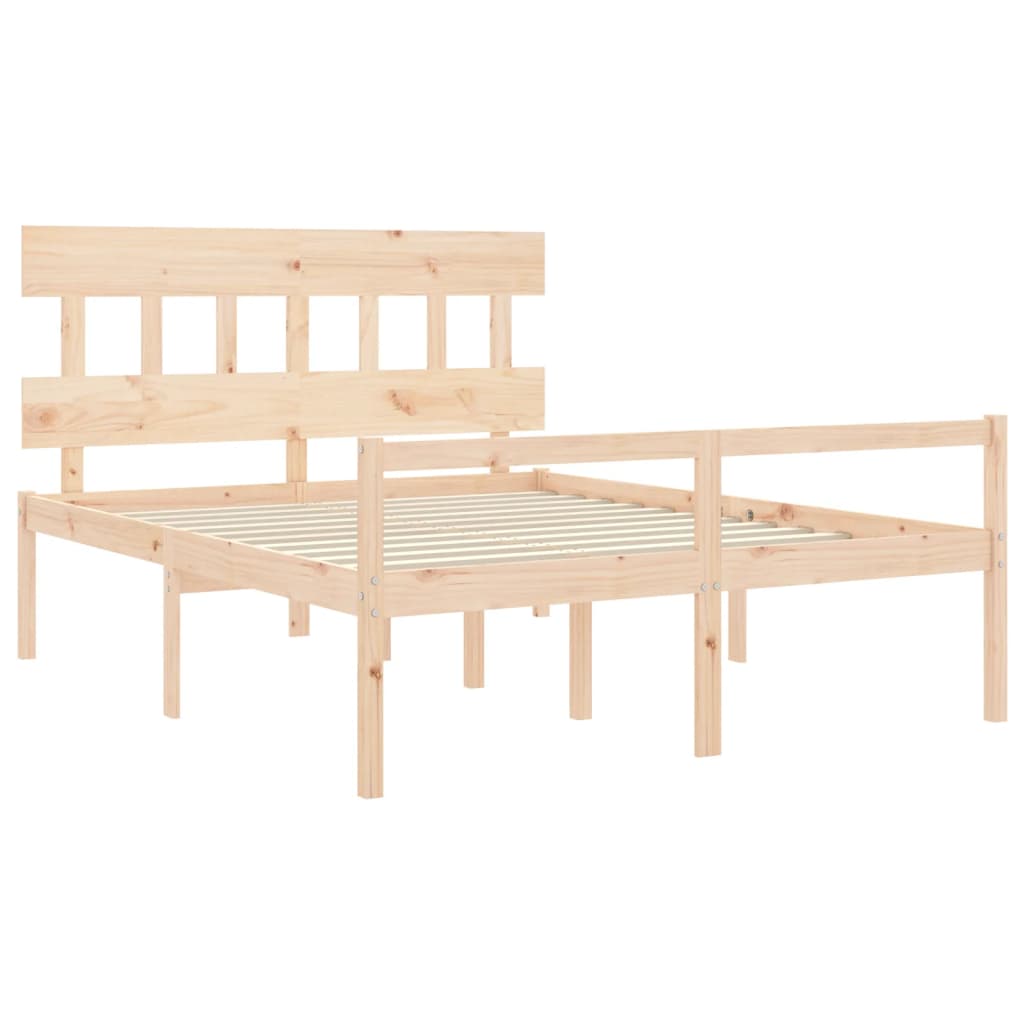 Krevet za starije s uzglavljem 160x200 cm od masivnog drva