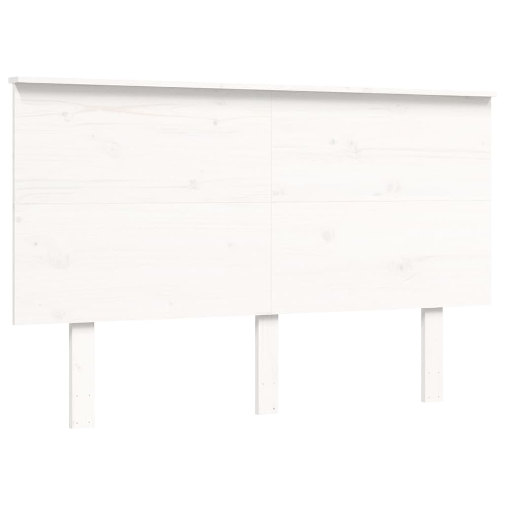 Krevet za starije s uzglavljem bijeli 120x200 cm masivnog drva