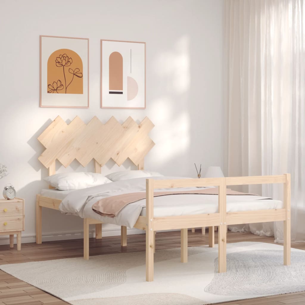 Krevet za starije s uzglavljem 120x200 cm od masivnog drva