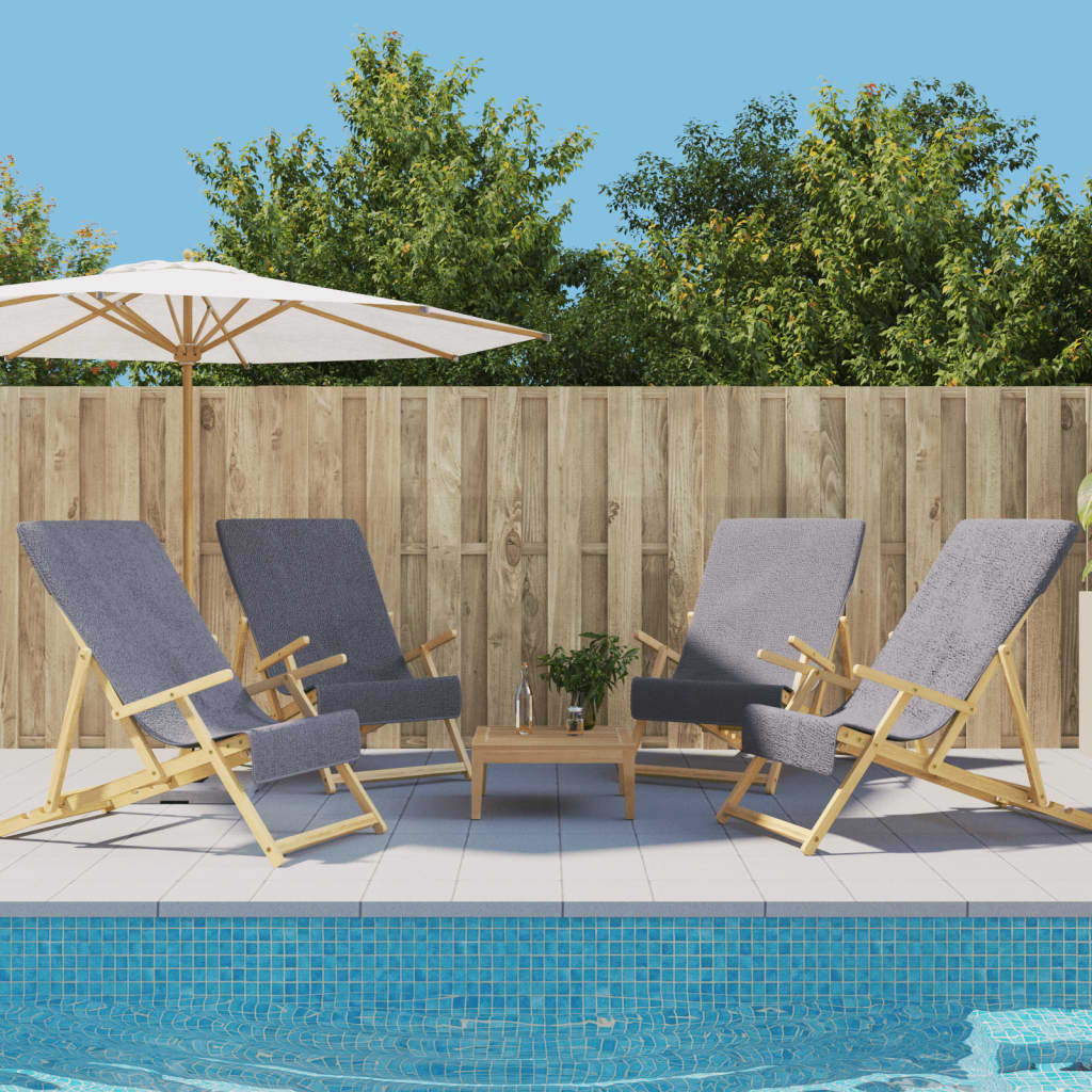 Ručnici za plažu 4 kom antracit 60 x 135 cm od tkanine 400 GSM
