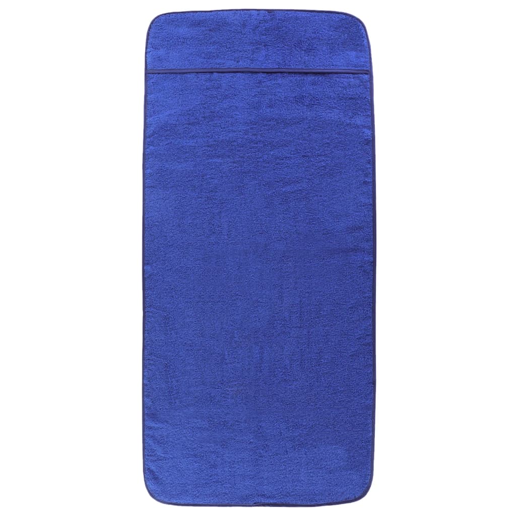 Ručnici za plažu 4 kom plavi 60 x 135 cm od tkanine 400 GSM