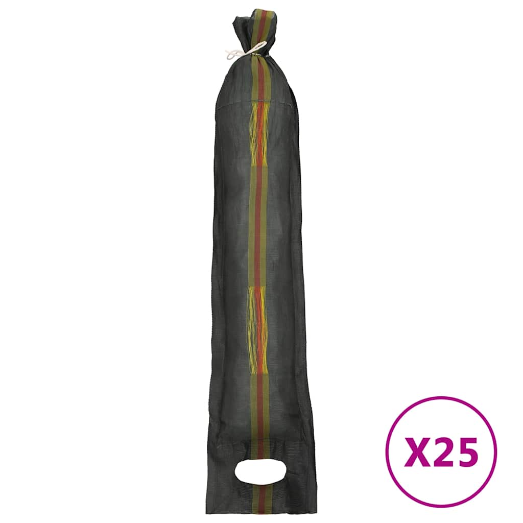 Vreće za pijesak 25 kom tamnozelene 103 x 25 cm HDPE