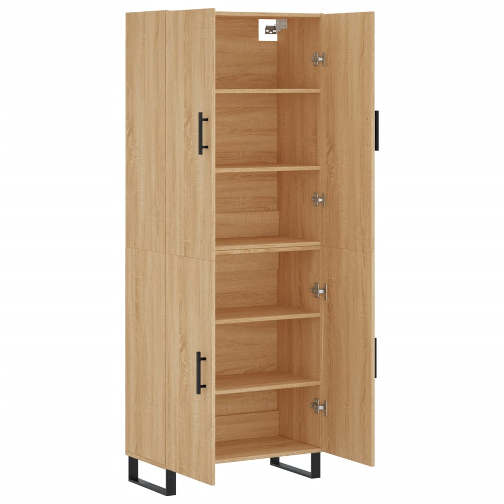 Visoka komoda hrasta sonome 69,5x34x180cm od konstruiranog drva