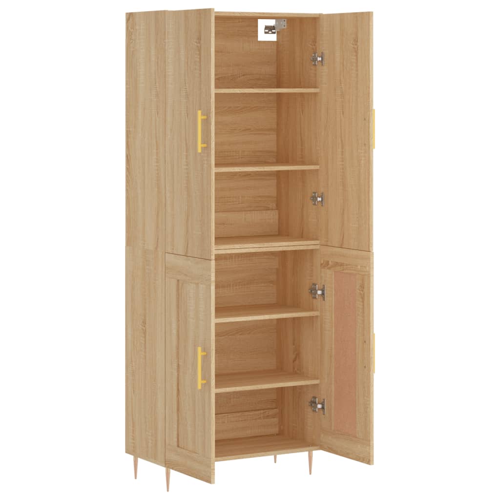 Visoka komoda hrasta sonome 69,5x34x180cm od konstruiranog drva