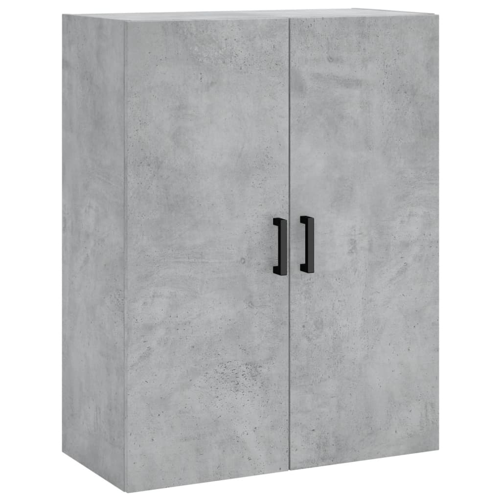 Visoka komoda siva betona 69,5x34x180 cm od konstruiranog drva
