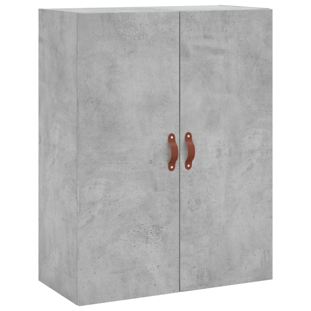 Visoka komoda siva betona 69,5x34x180 cm od konstruiranog drva