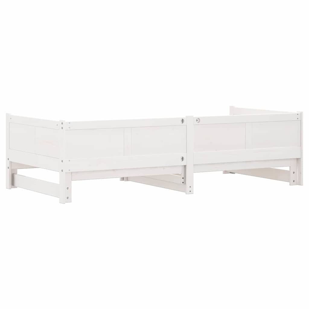 Krevet za povlačenje za dan Bijelo 203,5 x 184 x 56,5 cm