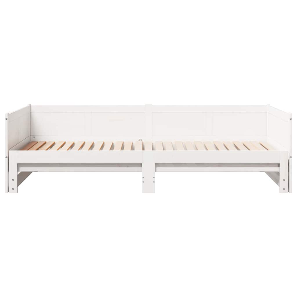 Krevet za povlačenje za dan Bijelo 203,5 x 184 x 56,5 cm