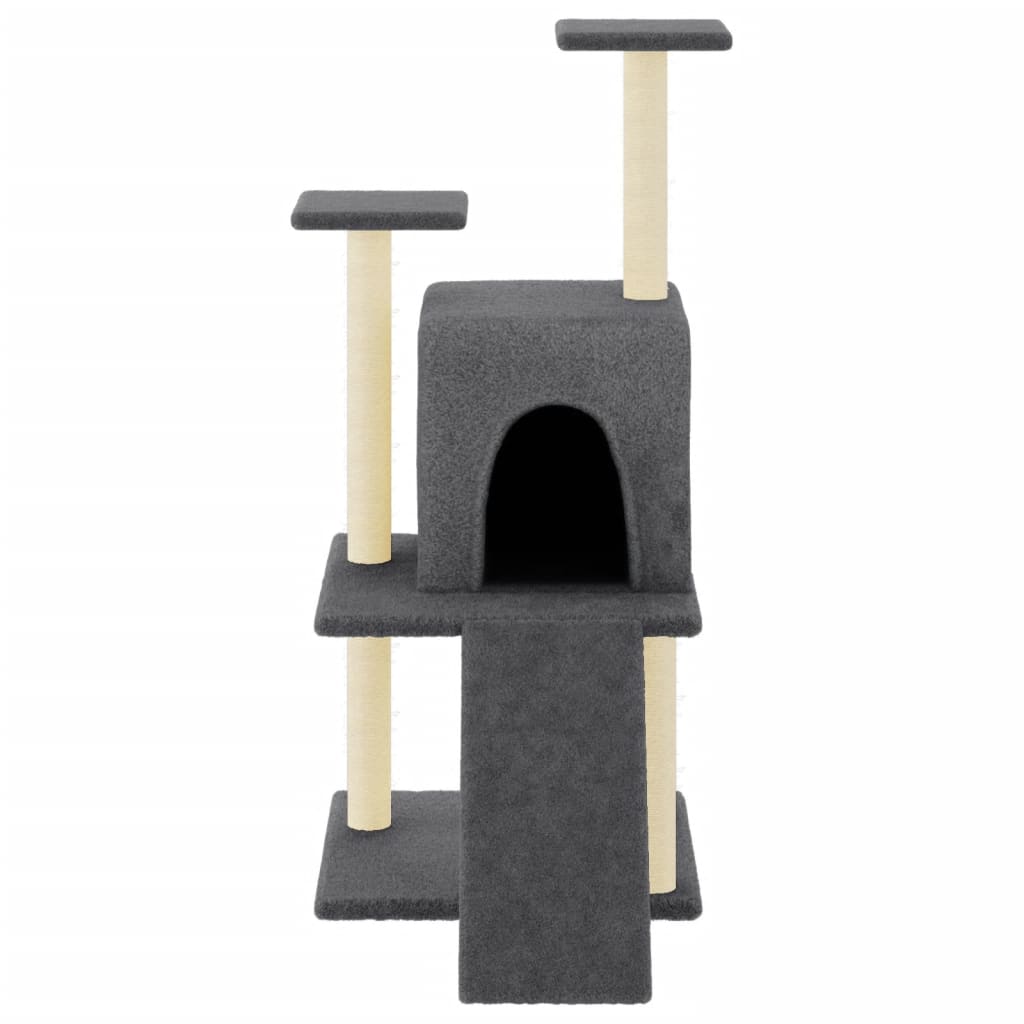 Penjalica za mačke sa stupovima za grebanje tamnosiva 110 cm