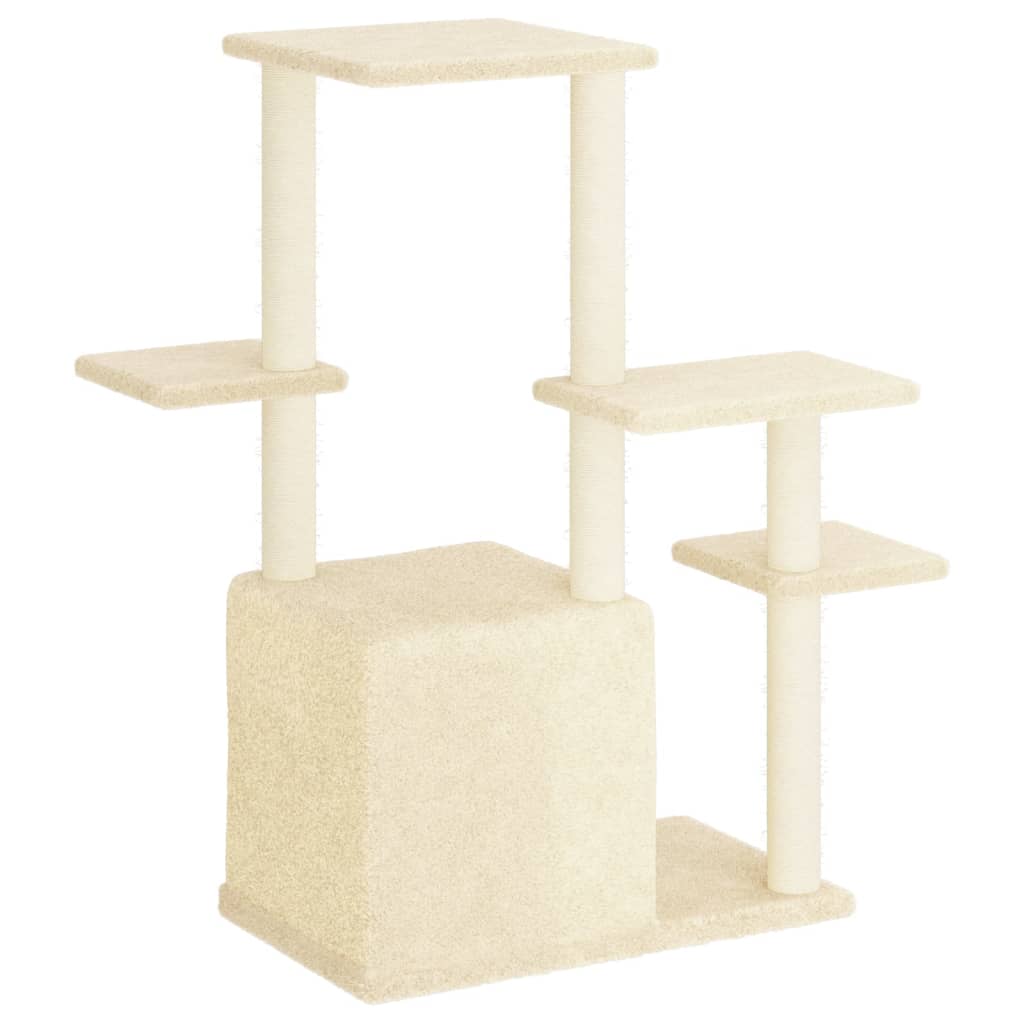 Penjalica za mačke sa stupovima za grebanje krem 97,5 cm