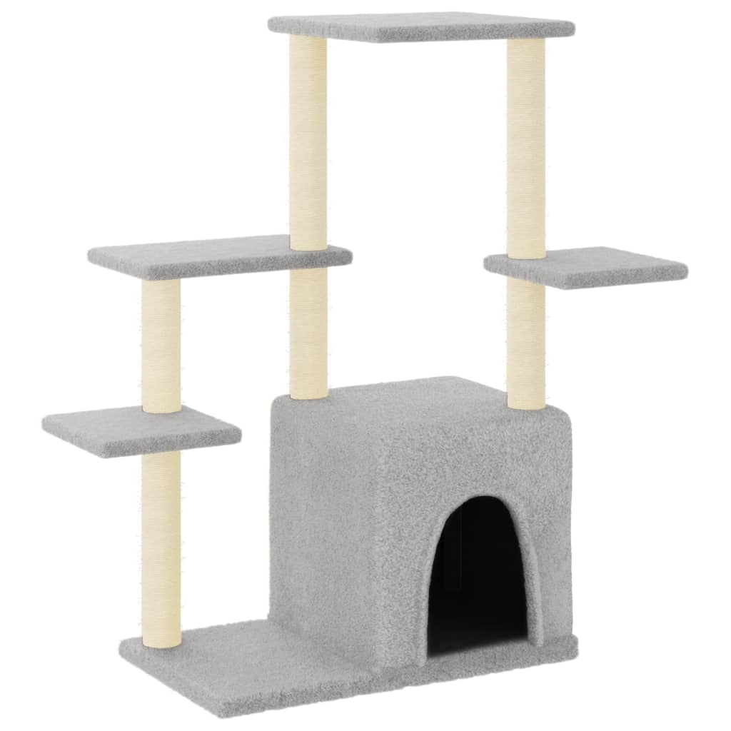 Penjalica za mačke sa stupovima za grebanje svjetlosiva 97,5 cm