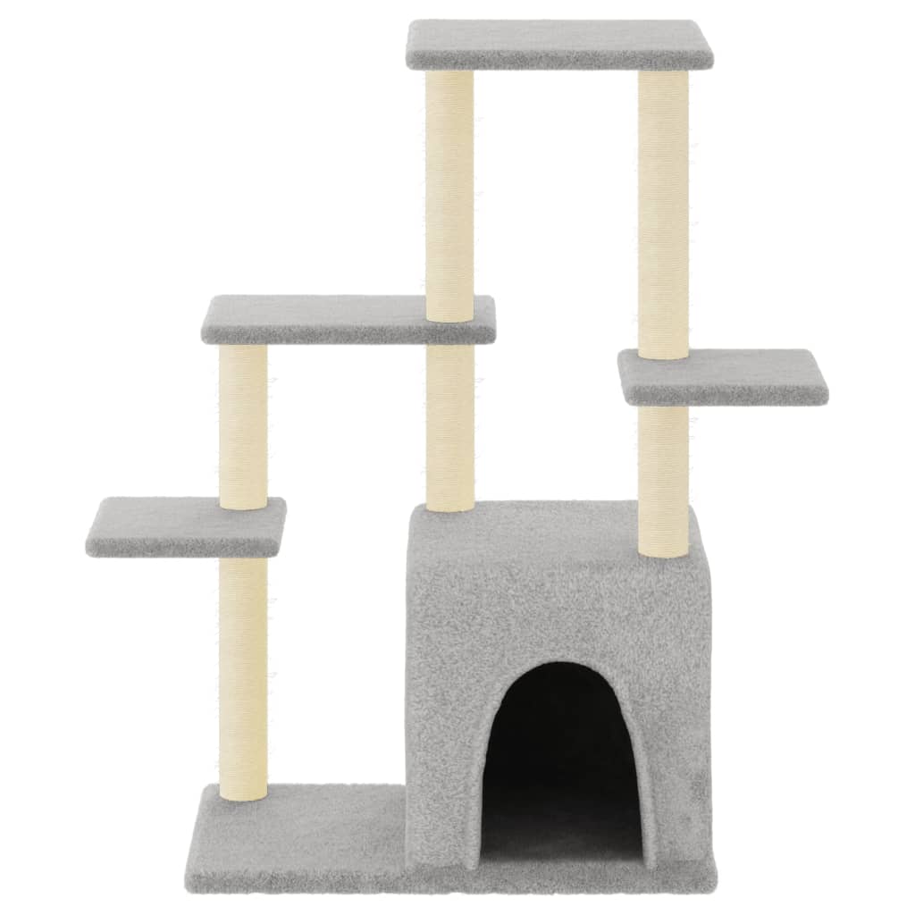 Penjalica za mačke sa stupovima za grebanje svjetlosiva 97,5 cm