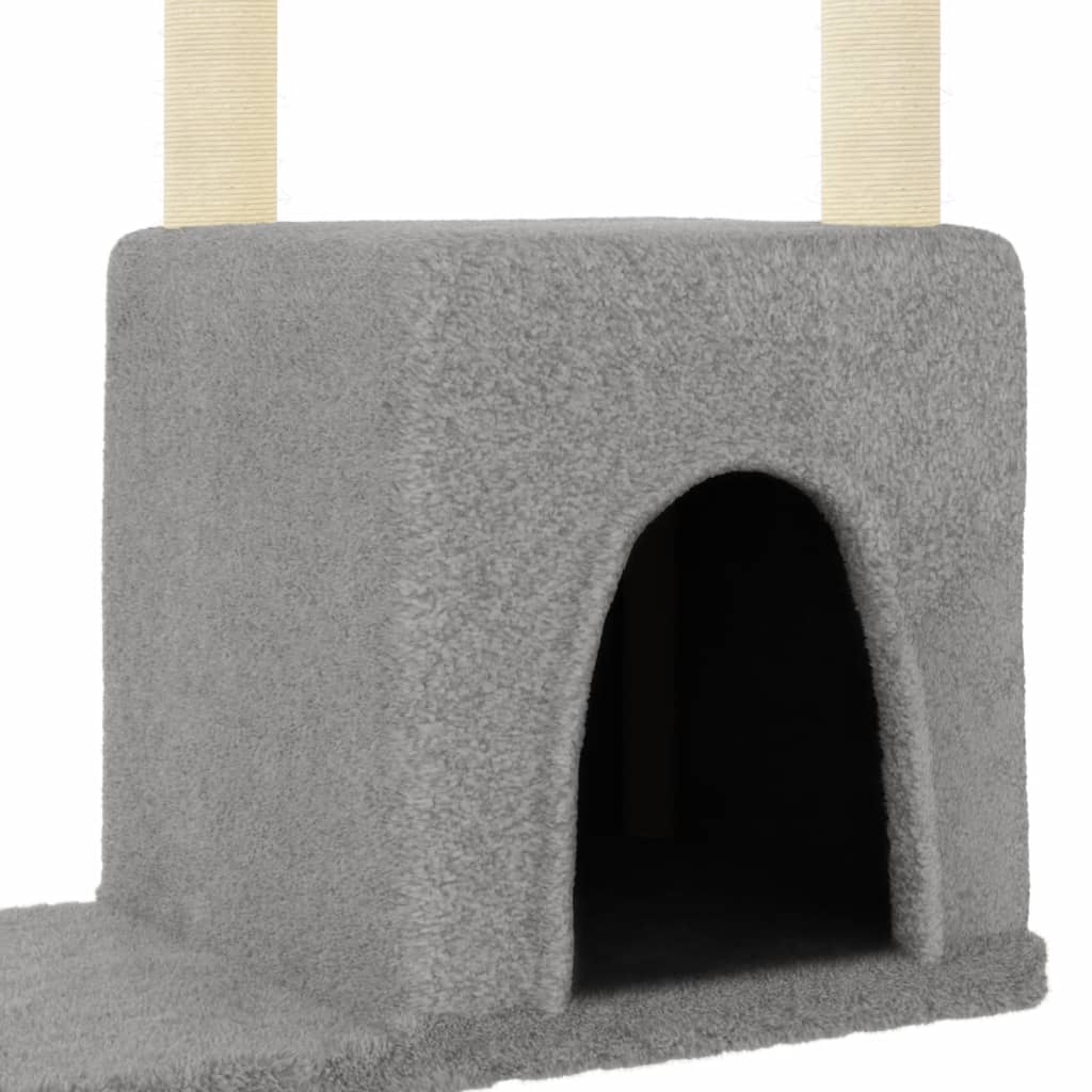Penjalica za mačke sa stupovima za grebanje svjetlosiva 97,5 cm
