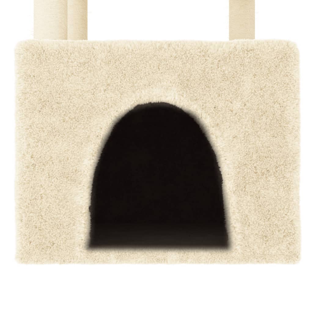 Penjalica za mačke sa stupovima za grebanje krem 109,5 cm