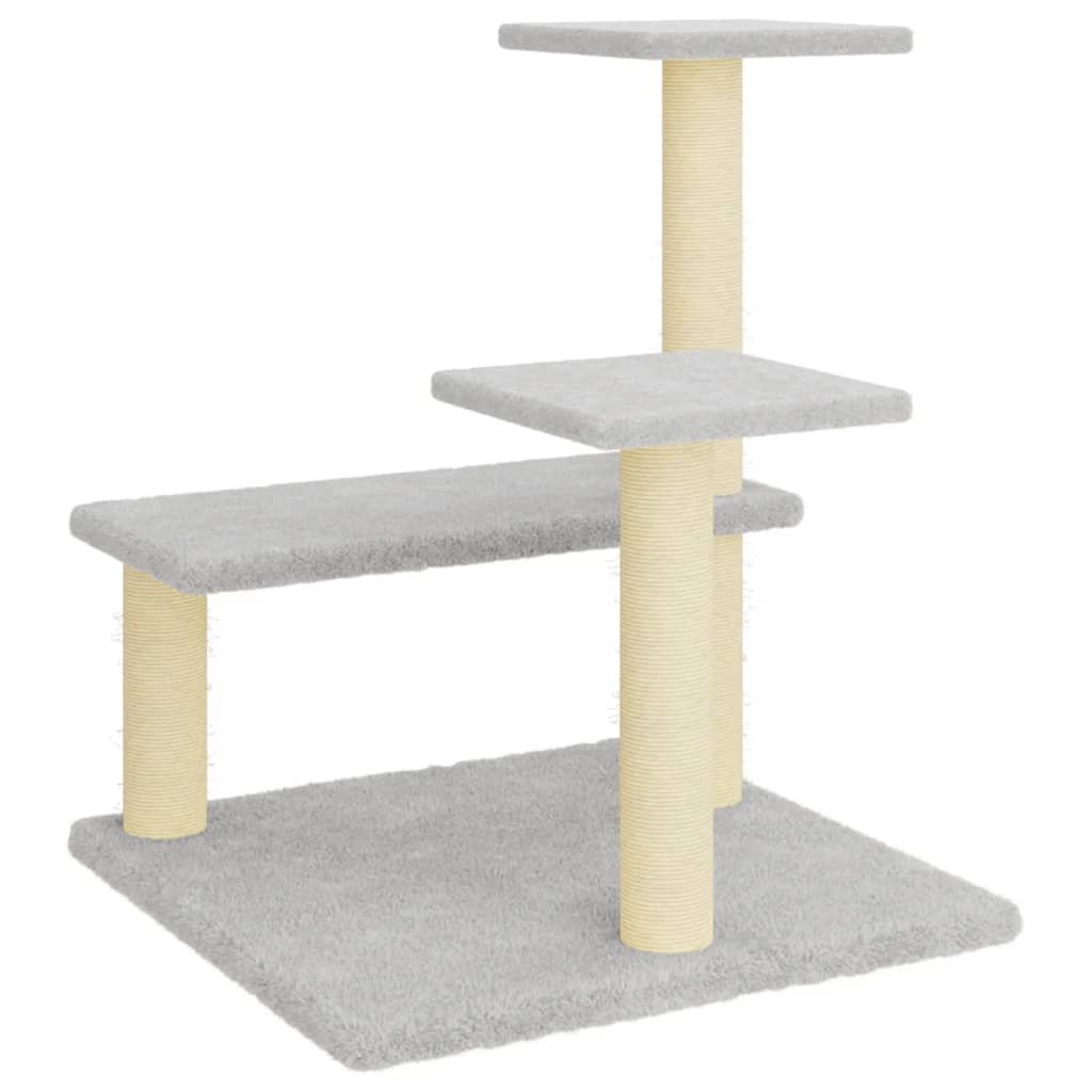 Penjalica za mačke sa stupovima za grebanje svjetlosiva 61 cm