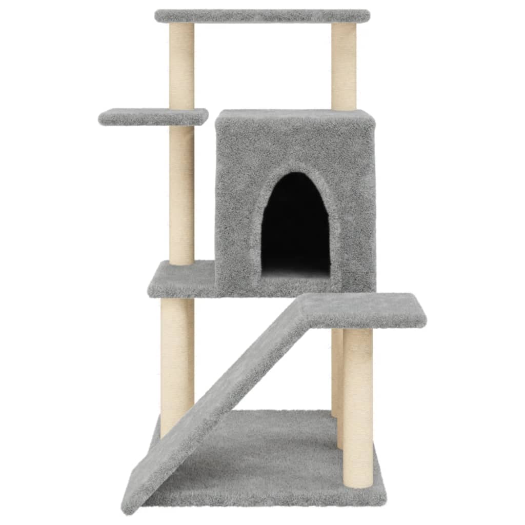 Penjalica za mačke sa stupovima za grebanje svjetlosiva 97 cm