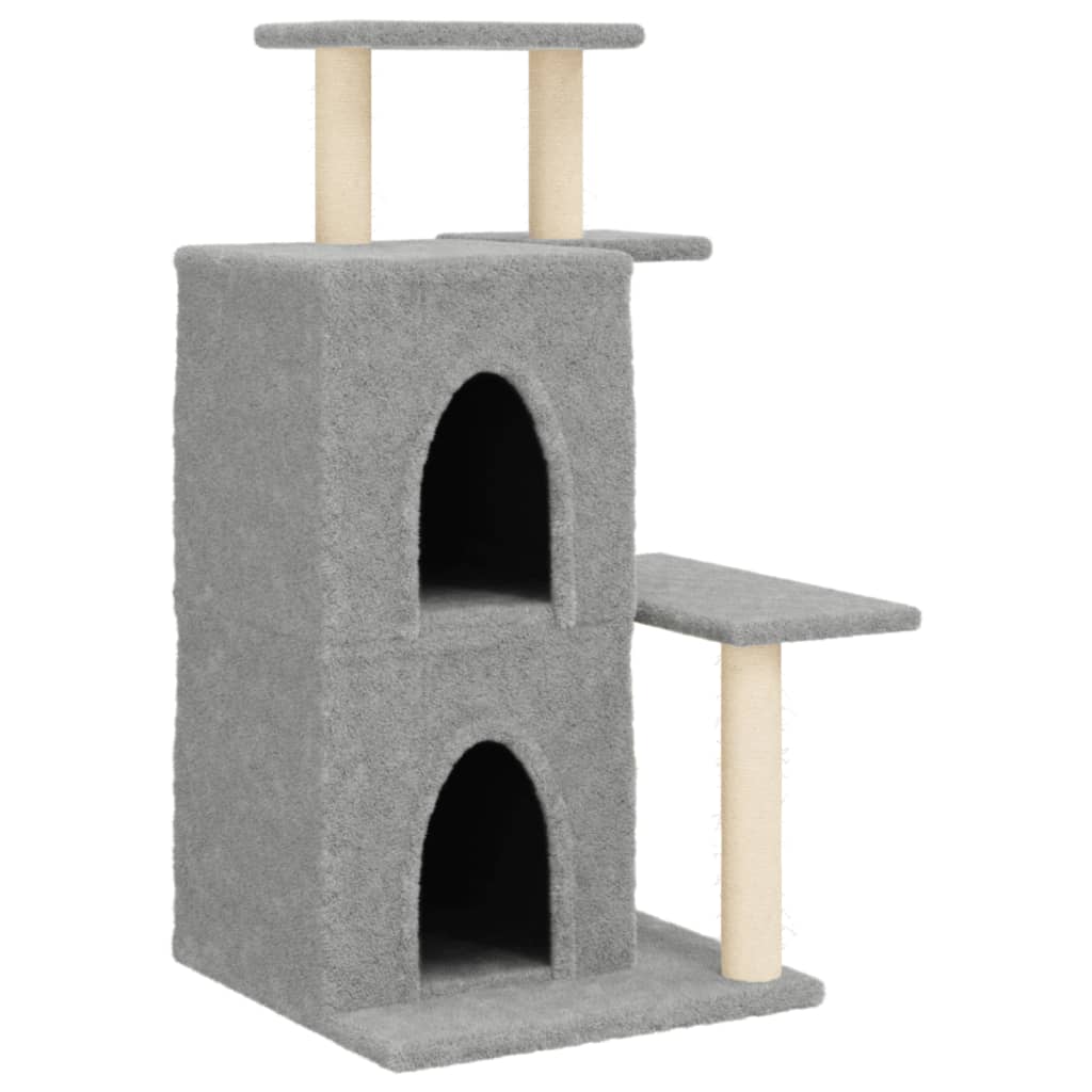 Penjalica za mačke sa stupovima za grebanje svjetlosiva 97 cm