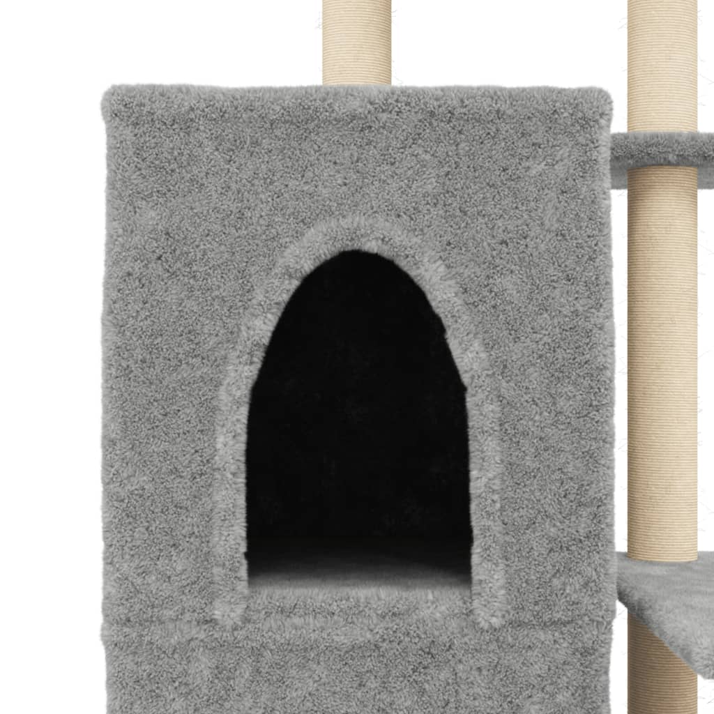 Penjalica za mačke sa stupovima za grebanje svjetlosiva 97 cm