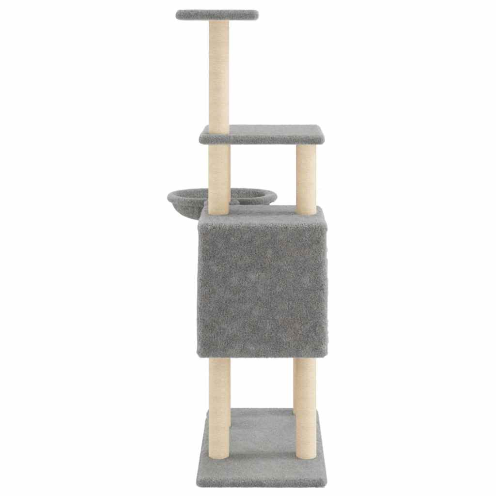 Penjalica za mačke sa stupovima za grebanje svjetlosiva 131 cm