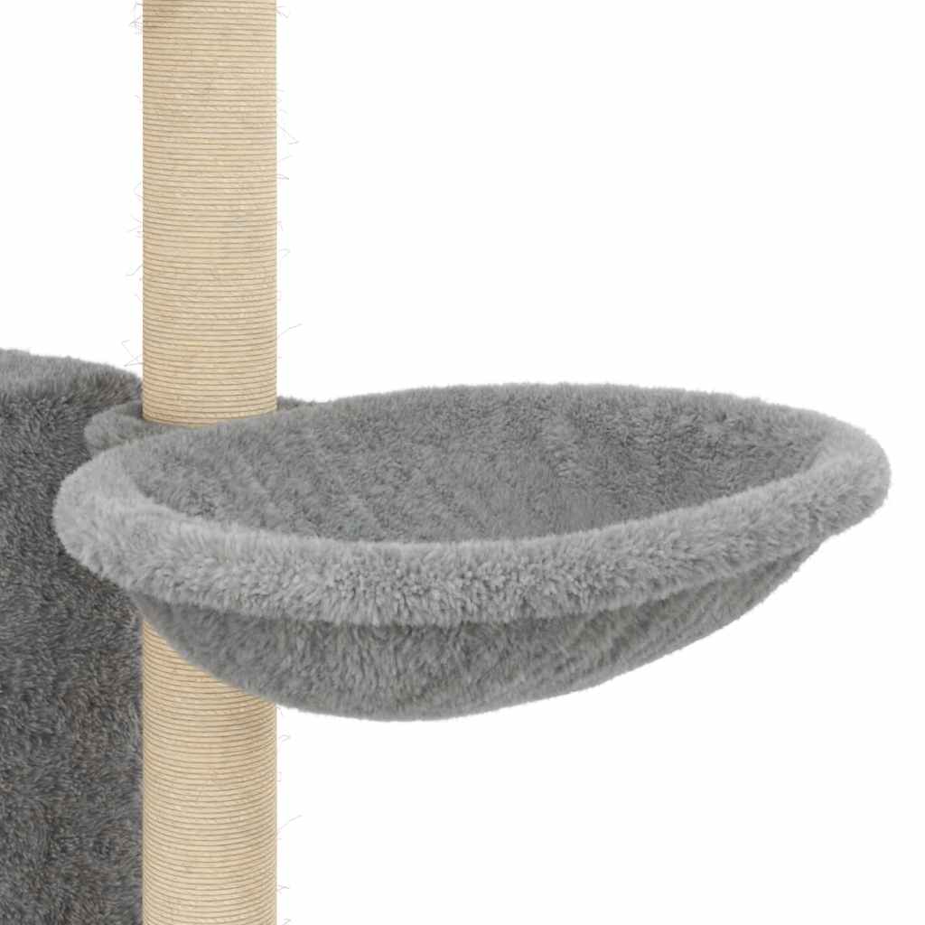 Penjalica za mačke sa stupovima za grebanje svjetlosiva 131 cm
