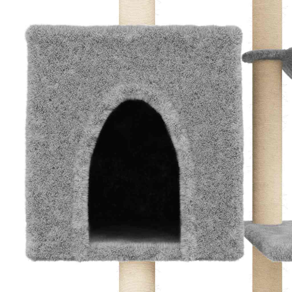 Penjalica za mačke sa stupovima za grebanje svjetlosiva 131 cm