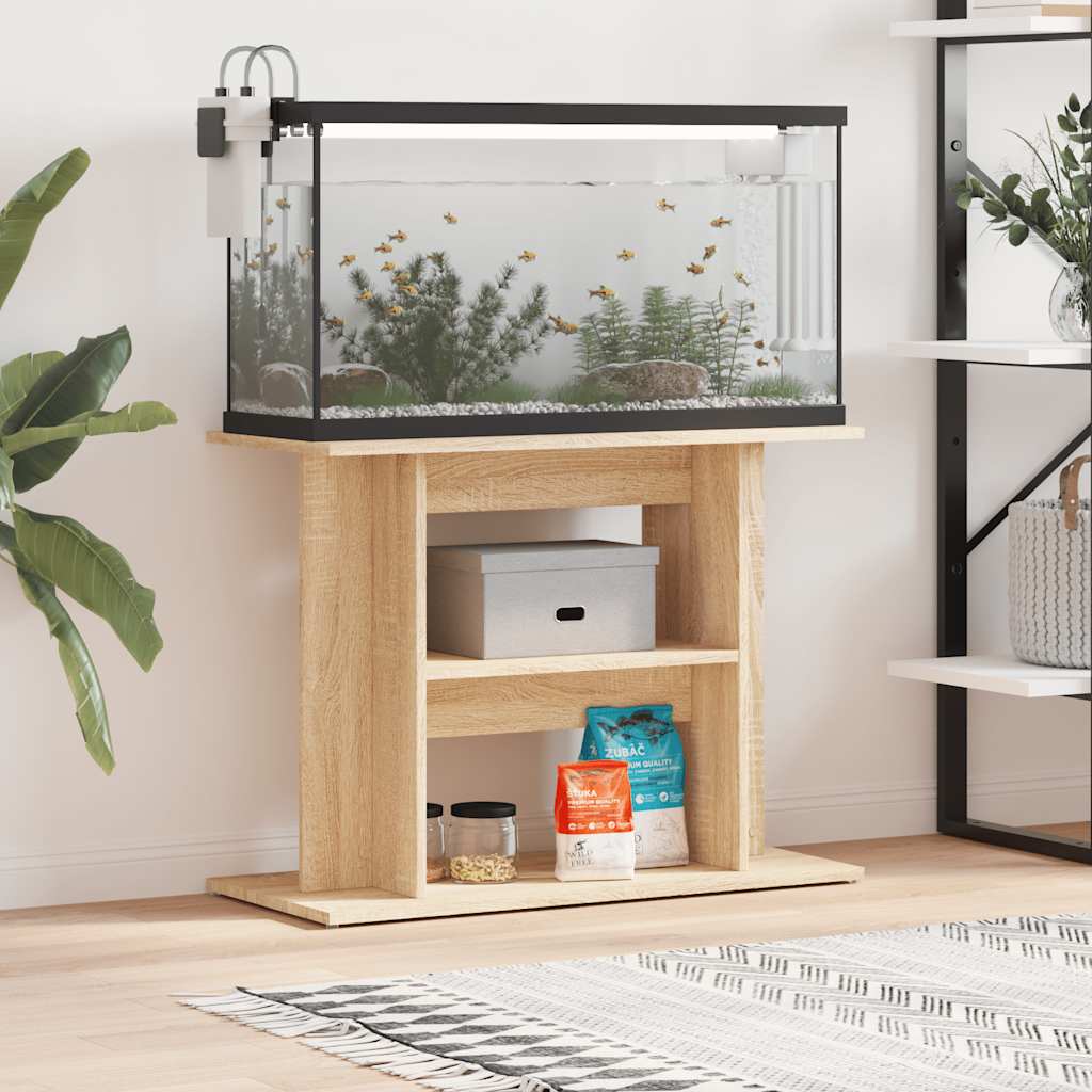 Stalak za akvarij boja hrasta 80x35x60 cm od konstruiranog drva
