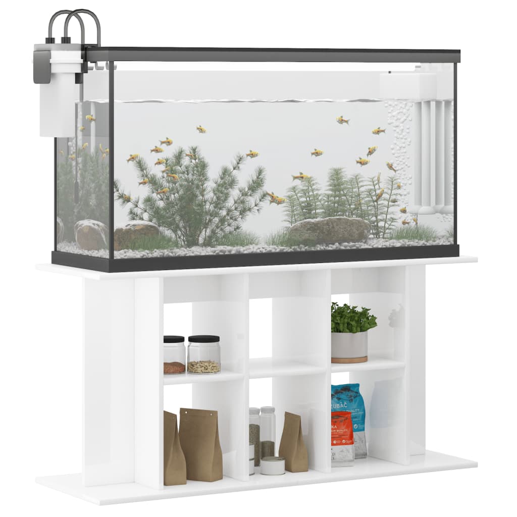 Stalak za akvarij sjajni bijeli 120x40x60 cm konstruirano drvo