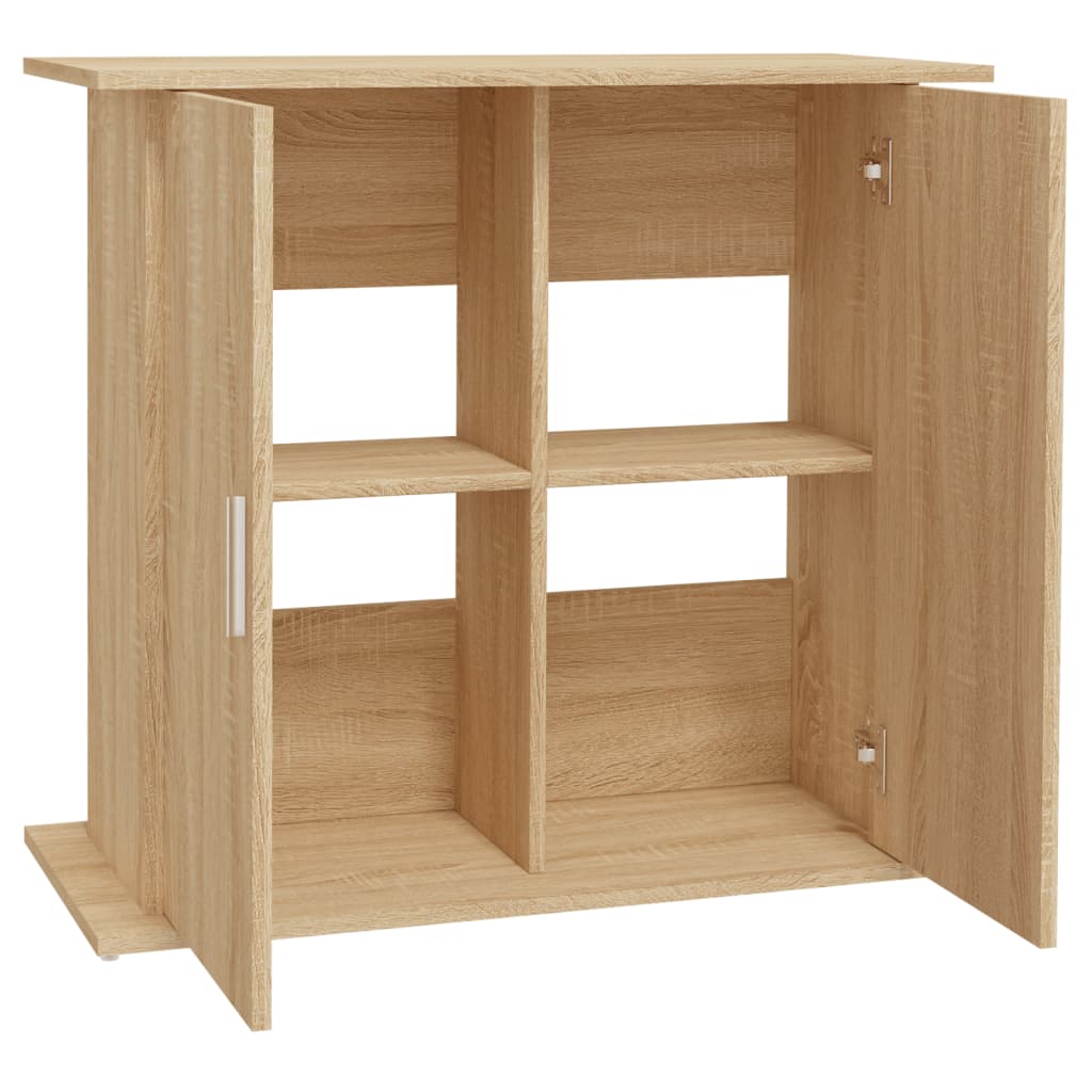 Stalak za akvarij Sonoma hrast 81x36x73 cm Konstruirano drvo