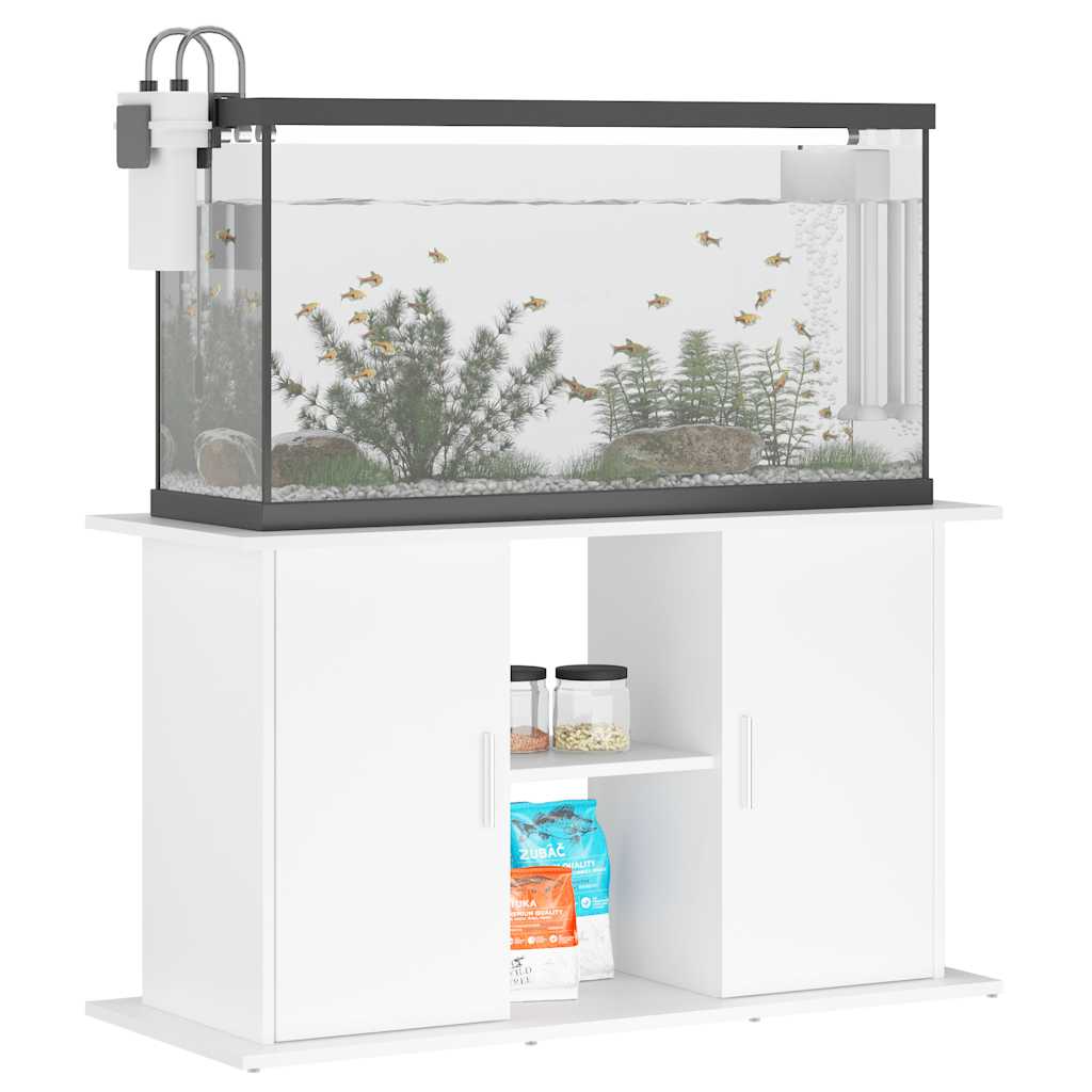 Stalak za akvarij bijeli 101 x 41 x 58 cm od konstruiranog drva