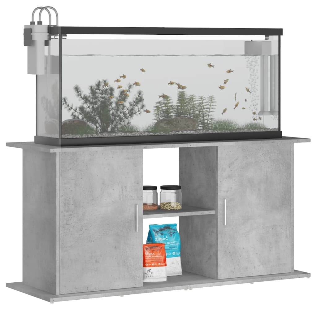 Stalak za akvarij Betonsko-sivi 121x41x58 cm Konstruirano drvo