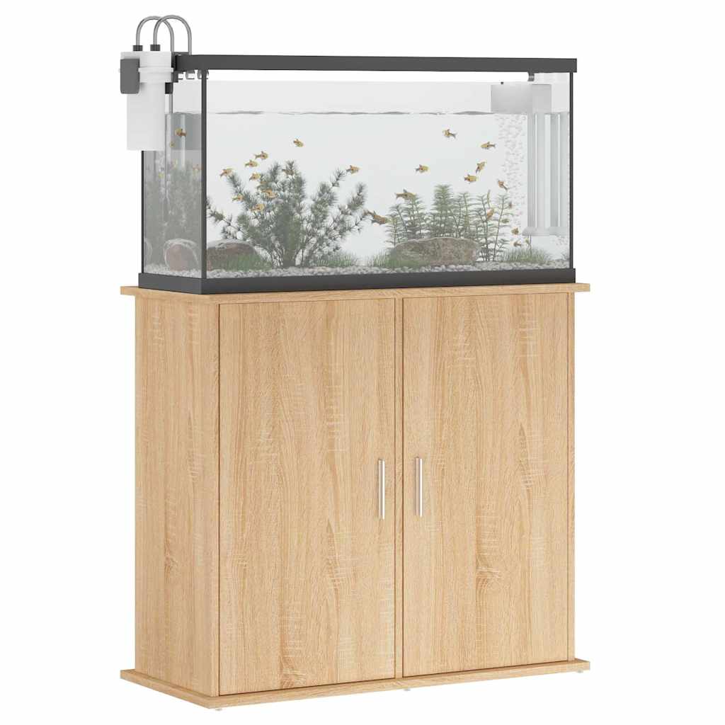 Stalak za akvarij Sonoma hrast 81x36x73 cm Konstruirano drvo