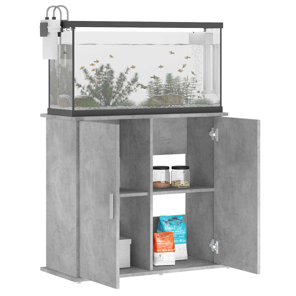 Stalak za akvarij Betonsko-sivi 81x36x73 cm Konstruirano drvo
