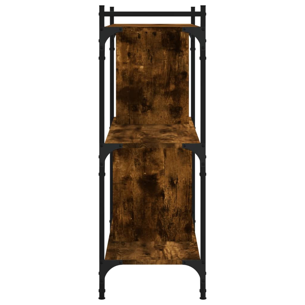 Regal za knjige s 3 razine boja hrasta 76 x 32 x 88 cm drveni