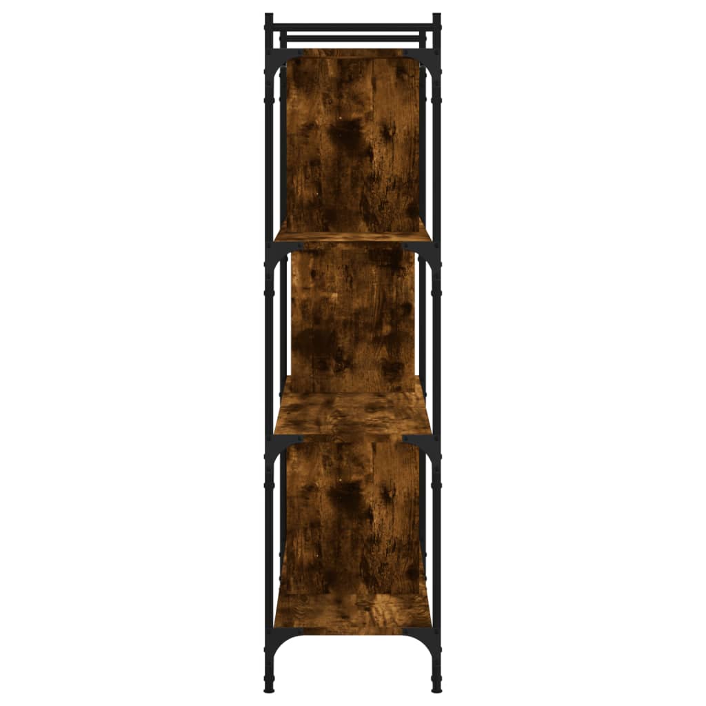 Regal za knjige s 4 razine boja hrasta 76 x 32 x 123 cm drveni