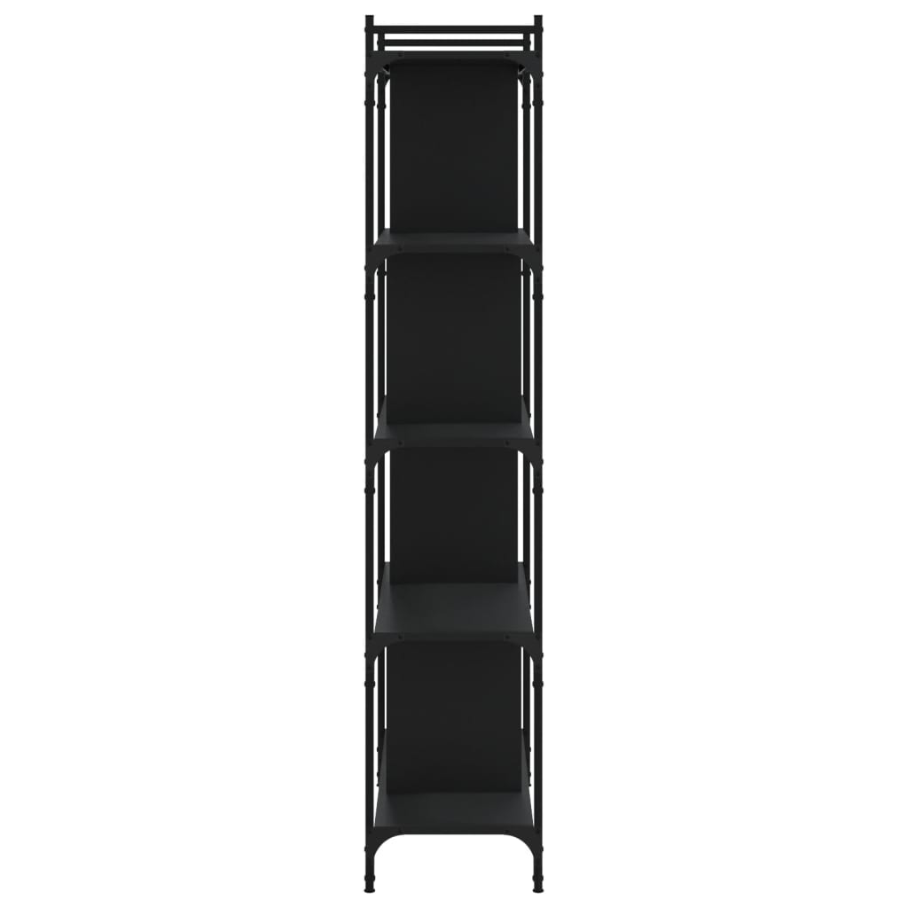 Regal za knjige s 5 razina crni 76x32x158 cm konstruirano drvo