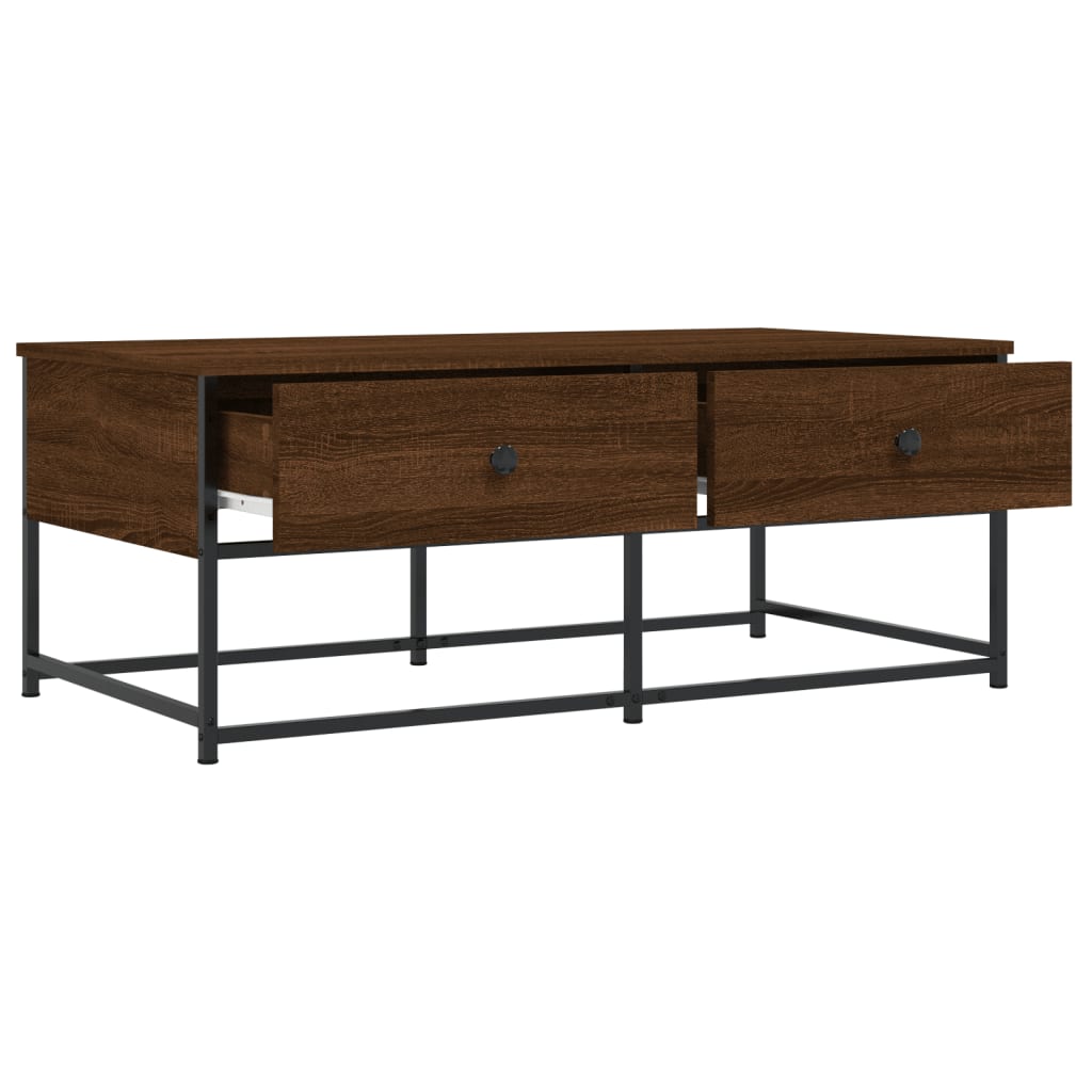 Stolić za kavu smeđa boja hrasta 100x51x40 cm konstruirano drvo