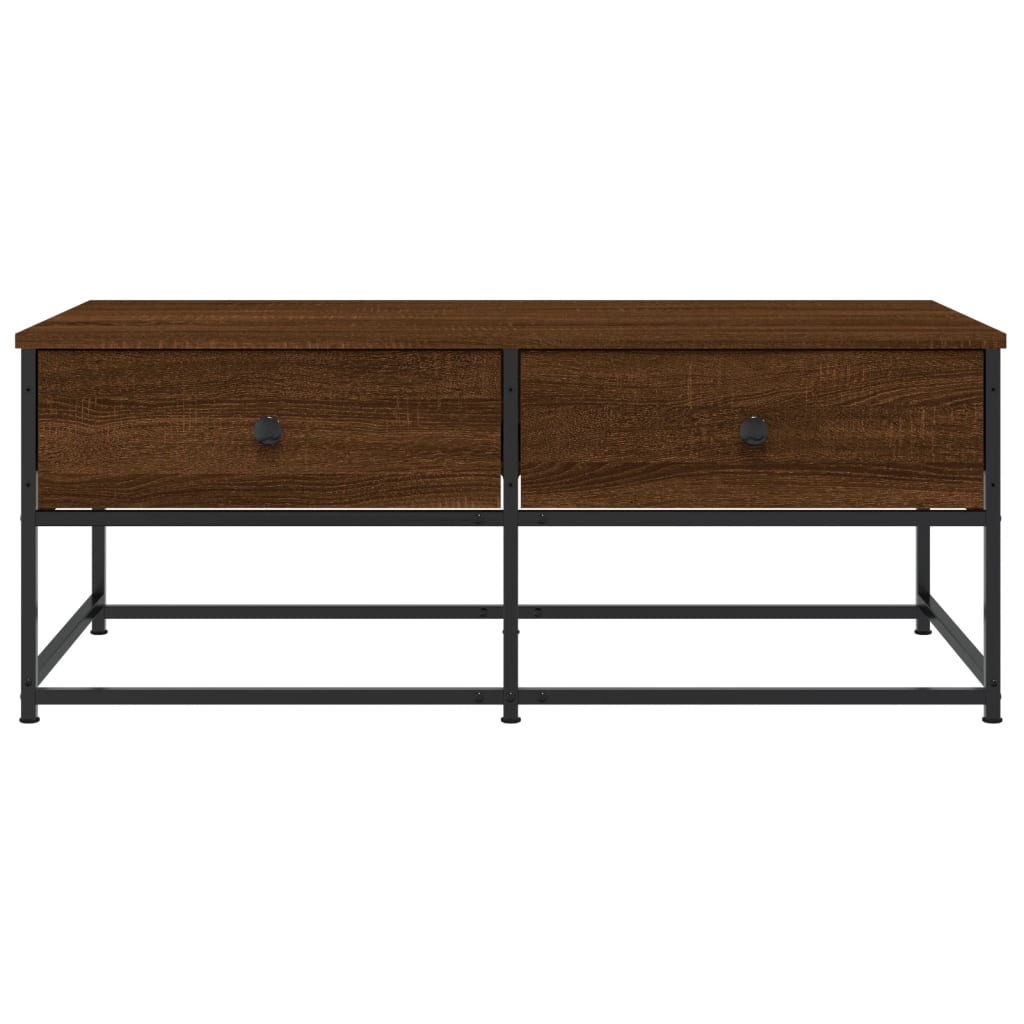 Stolić za kavu smeđa boja hrasta 100x51x40 cm konstruirano drvo