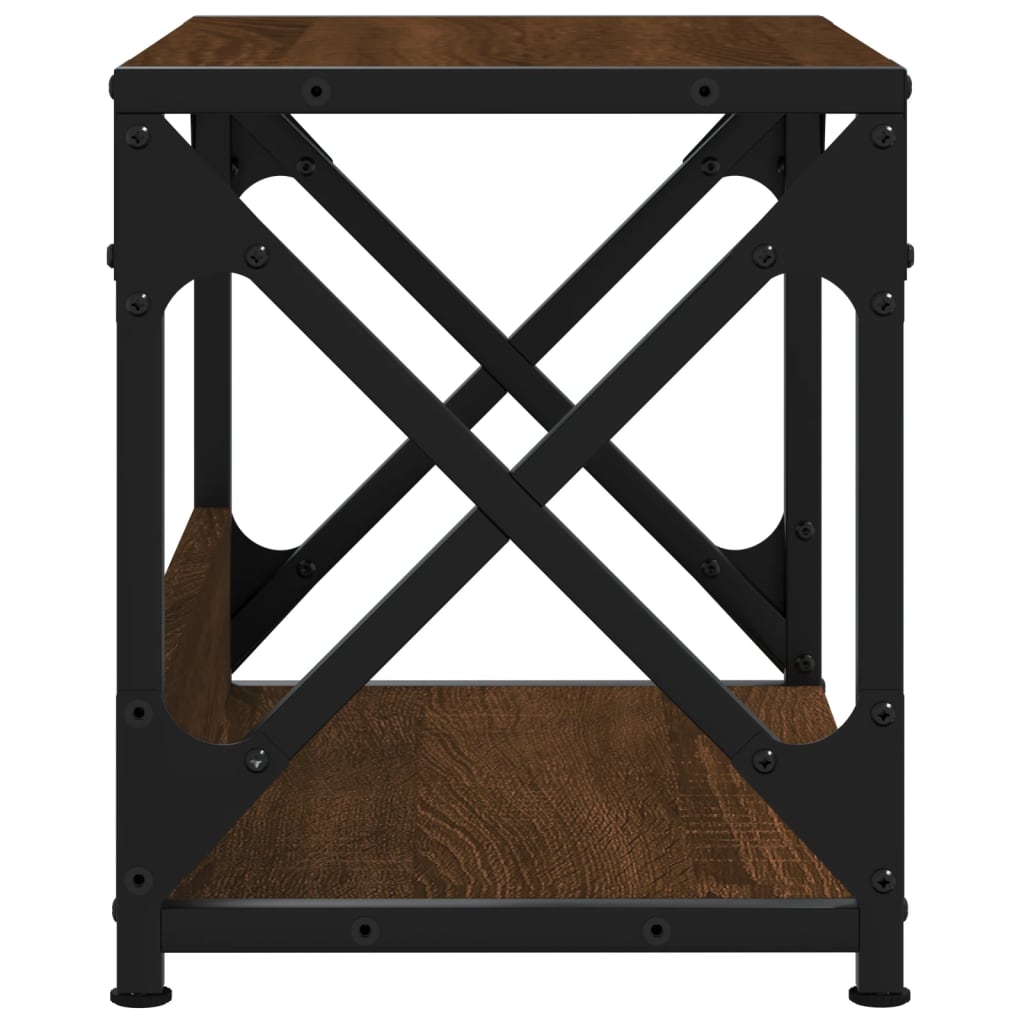 Stalak za pisač 2 razine smeđa boja hrasta 44x26x31,5 cm drveni