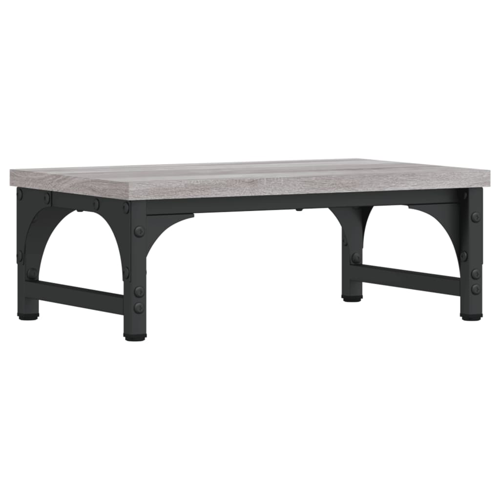 Stalak za monitor siva boja hrasta 37x23x14cm konstruirano drvo