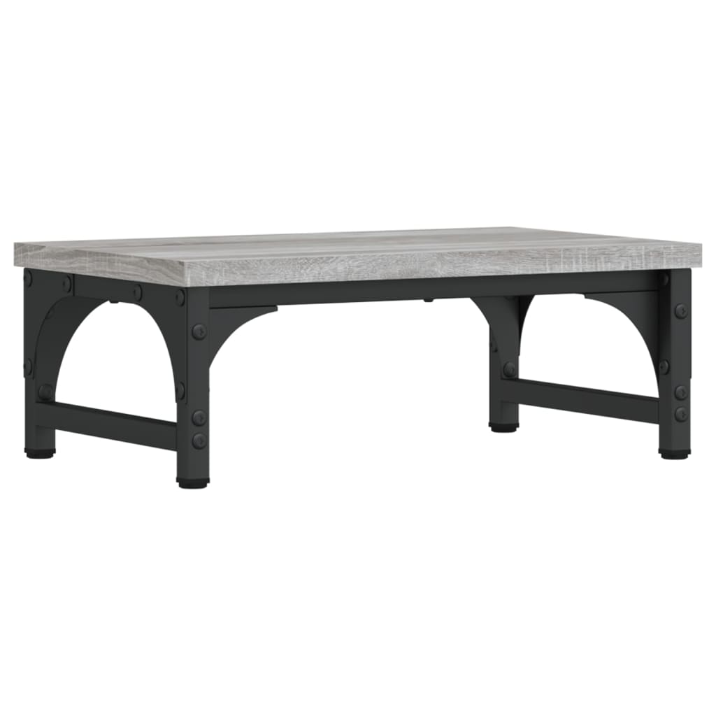 Stalak za monitor siva boja hrasta 37x23x14cm konstruirano drvo
