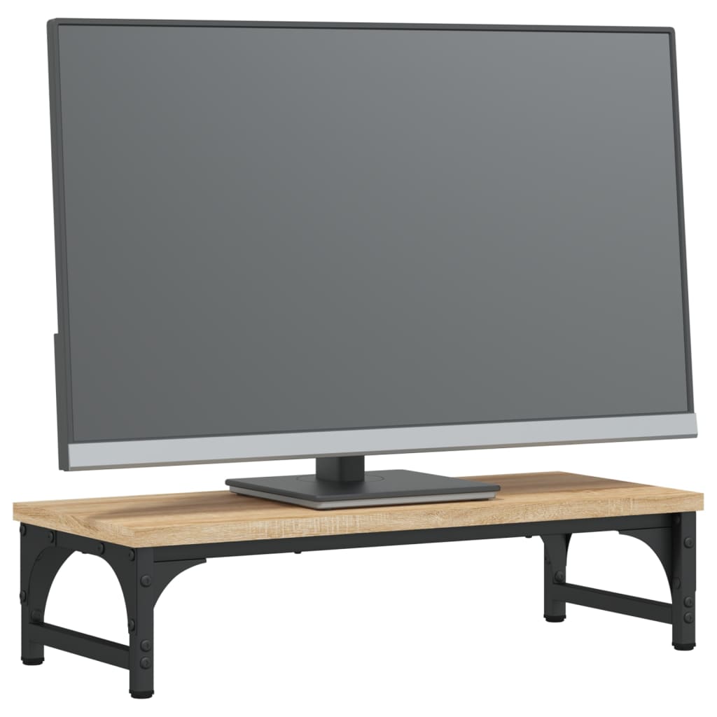 Stalak za monitor boja hrasta 55 x 23 x 14 cm konstruirano drvo