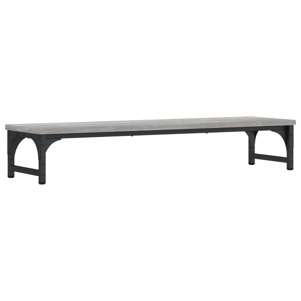 Stalak za monitor siva boja hrasta 85 x 23 x 15,5 cm drveni