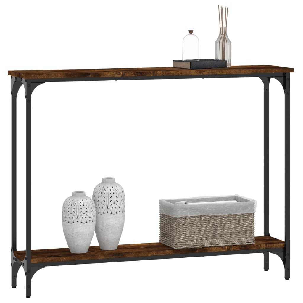 Konzolni stol boja hrasta 100 x 22,5 x 75 cm konstruirano drvo