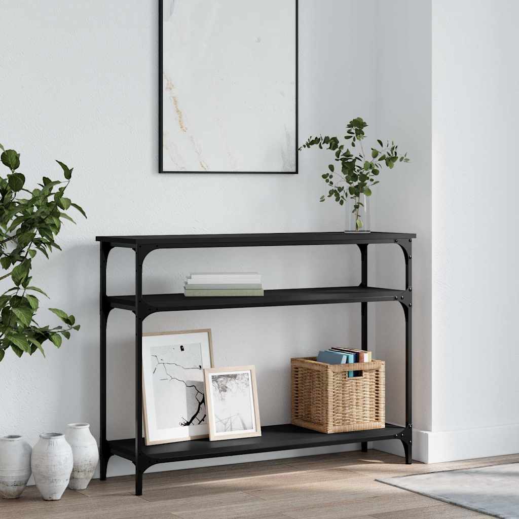 Konzolni stol crni 100 x 29 x 75 cm od konstruiranog drva